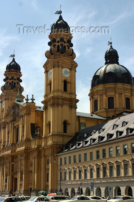 germany124: Germany - Bavaria - Munich: pastel - Theatiner church -  Italian baroque / Theatinerkirche (photo by C.Blam) - (c) Travel-Images.com - Stock Photography agency - Image Bank