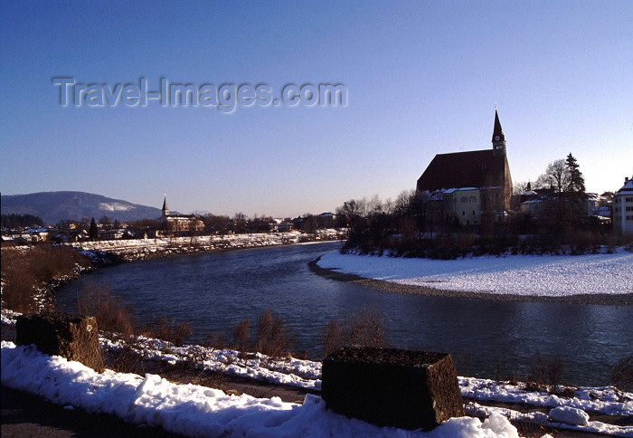 germany134: Germany - Bavaria - Laufen, Landkreis Berchtesgadener Land, Upper Bavaria: winter on the Salzach river - photo by F.Rigaud - (c) Travel-Images.com - Stock Photography agency - Image Bank