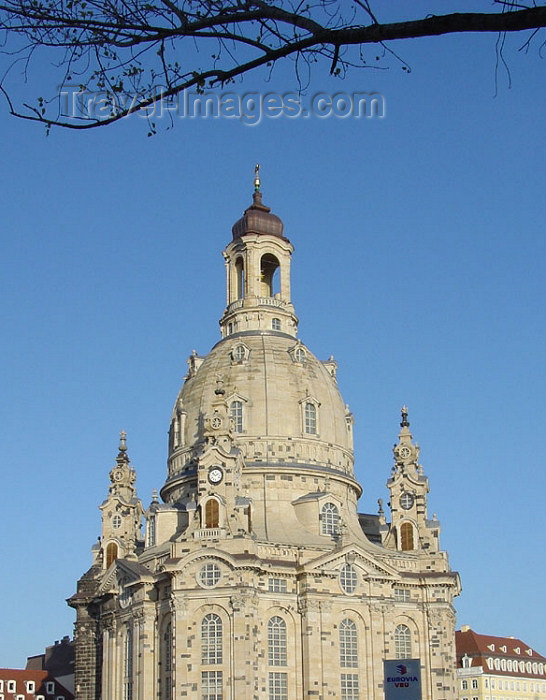 germany153: Germany / Deutschland -  Dresden (Saxony / Sachsen): dome of the Frauenkirche - Church of our Lady - Lutheran church - Steinerne Glocke - architect George Bähr (photo by G.Frysinger) - (c) Travel-Images.com - Stock Photography agency - Image Bank