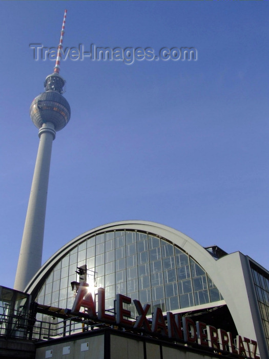 germany229: Berlin, Germany / Deutschland: Bahnhof Alexanderplatz and the Fernsehturm / Funkturm - photo by M.Bergsma - (c) Travel-Images.com - Stock Photography agency - Image Bank