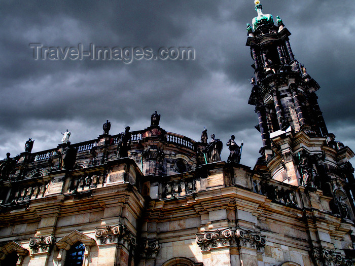 germany288: Dresden, Saxony / Sachsen, Germany / Deutschland: Hofkirche Roman Catholic Cathedral - bell tower - Altstadt - photo by E.Keren - (c) Travel-Images.com - Stock Photography agency - Image Bank