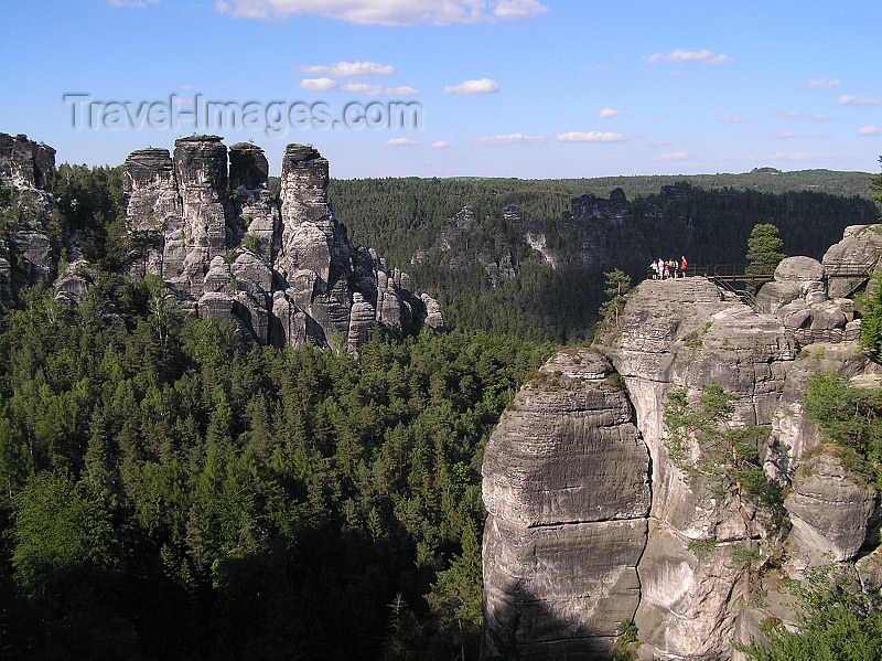 germany303: Germany - Saxony - Sachsische Schweiz National Park / Saxon Switzerland - Elbe Sandstone Mountains and forest - Vertical rock formations - Elbsandsteingebirge - Cretaceous period - photo by J.Kaman - (c) Travel-Images.com - Stock Photography agency - Image Bank