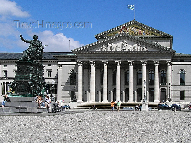 germany307: Germany - Bavaria - Munich / München: National Theatre - Opera house, home base of The Bayerische Staatsoper / Bavarian State Opera  - Max-Joseph-Platz - Nationaltheater München - architect Leo von Klenze - photo by J.Kaman - (c) Travel-Images.com - Stock Photography agency - Image Bank