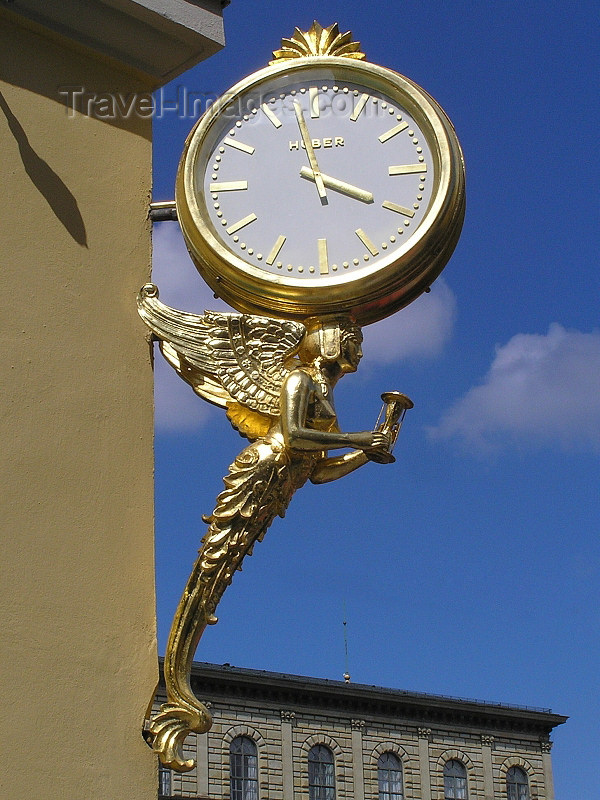 germany311: Germany - Bavaria - Munich / München: Golden clock - Huber - photo by J.Kaman - (c) Travel-Images.com - Stock Photography agency - Image Bank