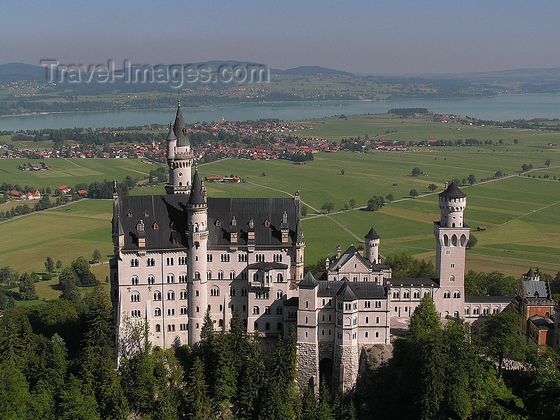 germany314: Germany - Bavaria: Neuschwanstein Castle seen from the mountain - photo by J.Kaman - (c) Travel-Images.com - Stock Photography agency - Image Bank