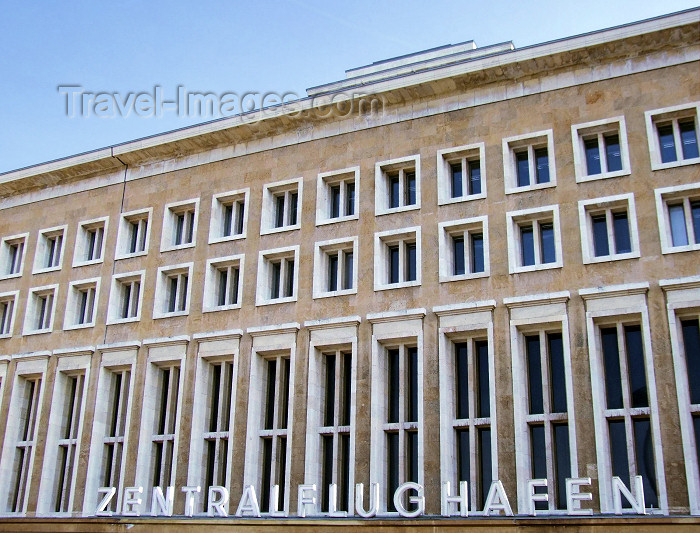 germany329: Germany - Berlin / THF: Berlin: terminal of Tempelhof International Airport - father of all modern airports - Third Reich architecture by Ernst Sagebiel - Flughafen Tempelhof - photo by M.Bergsma - (c) Travel-Images.com - Stock Photography agency - Image Bank