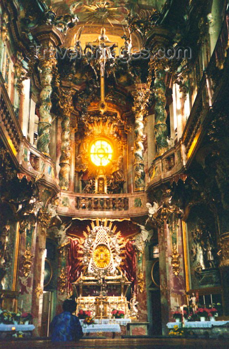 germany34: Germany - Bavaria - Munich / München: Church of the Asam brothers - Assamkirch - a baroque jewel spared by the American bombs (photo by M.Torres) - (c) Travel-Images.com - Stock Photography agency - Image Bank