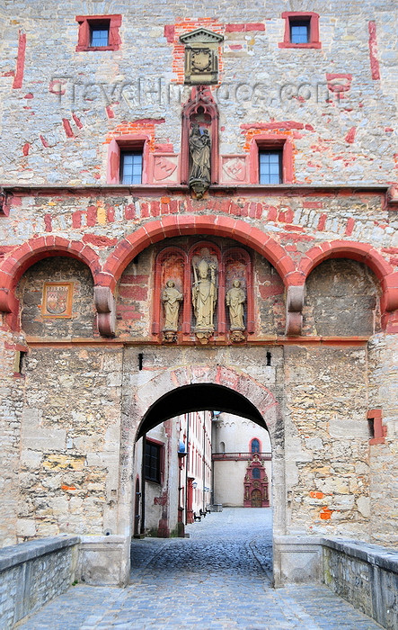 germany342: Würzburg, Lower Franconia, Bavaria, Germany: Marienberg fortress - detail of the Scherenberg gate - photo by M.Torres - (c) Travel-Images.com - Stock Photography agency - Image Bank