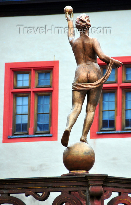 germany343: Würzburg, Lower Franconia, Bavaria, Germany: golden derriere - statue at Marienberg fortress - photo by M.Torres - (c) Travel-Images.com - Stock Photography agency - Image Bank