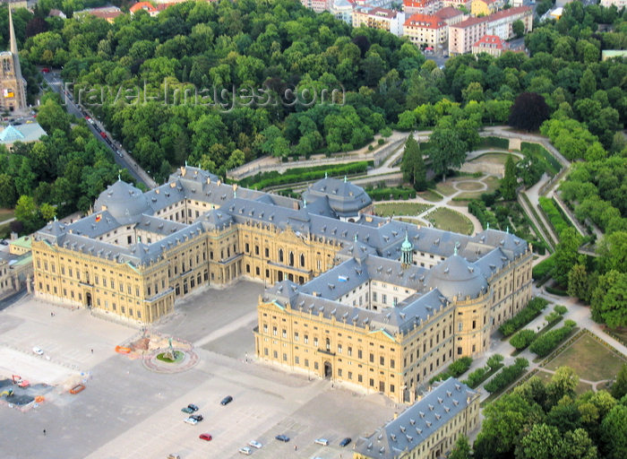 germany356: Würzburg, Lower Franconia, Bavaria, Germany: the Residenz - from the air - photo by D.Steppuhn - (c) Travel-Images.com - Stock Photography agency - Image Bank