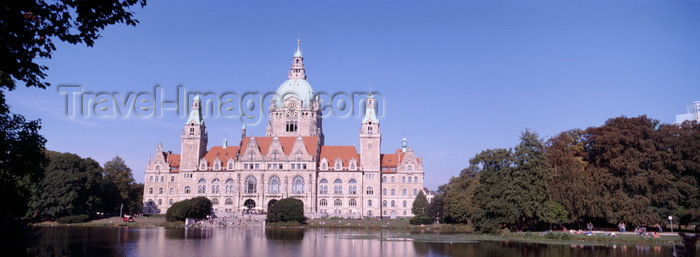 germany375: Hannover, Lower Saxony, Germany: New City Hall / Neues Rathaus seen from Machteich Lake - architects Hermann Eggert and Gustav Halmhuber - photo by A.Harries - (c) Travel-Images.com - Stock Photography agency - Image Bank