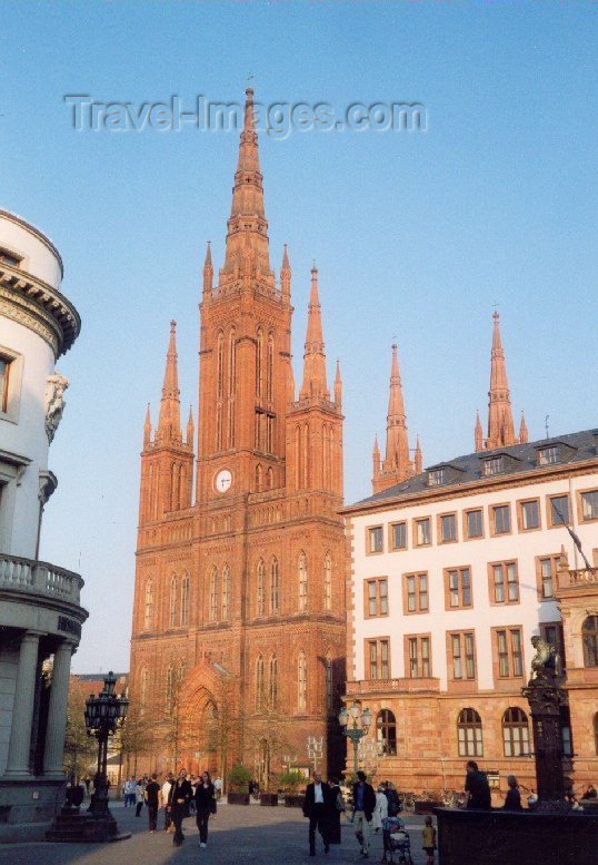 germany5: Germany / Deutschland - Wiesbaden (Hessen) / WIE : downtown - evangelische Marktkirche - Schloßplatz - architect: Karl Boos - photo by M.Torres - (c) Travel-Images.com - Stock Photography agency - Image Bank