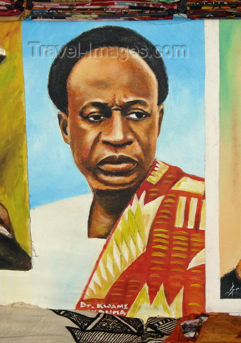 ghana7: Accra, Ghana: Centre for National Culture - portrait of Kwame Nkrumah, first president of the Gold Coast, later called Ghana - photo by G.Frysinger - (c) Travel-Images.com - Stock Photography agency - Image Bank