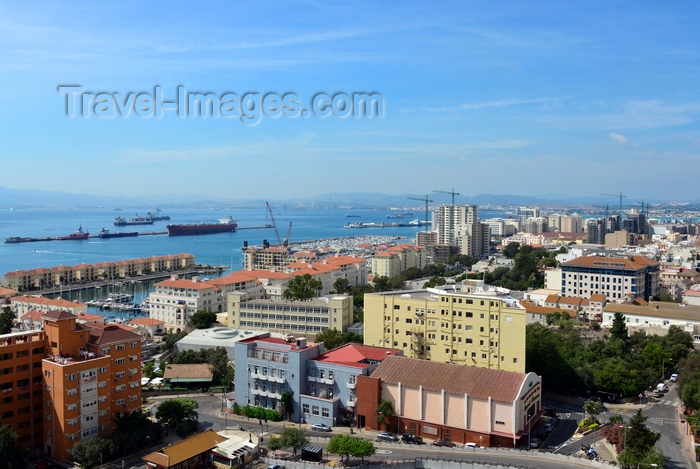 gibraltar36: Gibraltar: Sandpits area and waterfront with the Queens cinema in the foreground - photo by M.Torres - (c) Travel-Images.com - Stock Photography agency - Image Bank