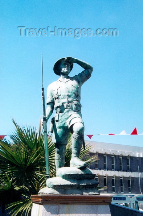 gibraltar4: Gibraltar: monument to the soldiers of the Gibraltar Defence Force, Casemates Square by the Chamber of Commerce - photo by M.Torres - (c) Travel-Images.com - Stock Photography agency - Image Bank