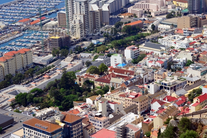 gibraltar41: Gibraltar: downtown Gibraltar - Main Street and Queensway Street, along the Wellington Front walls - photo by M.Torres - (c) Travel-Images.com - Stock Photography agency - Image Bank