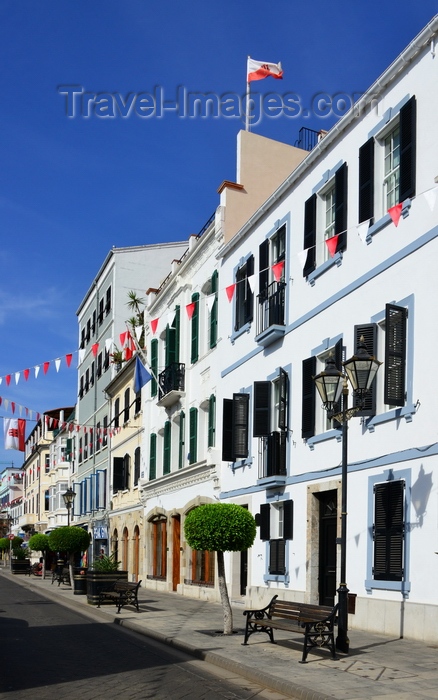 gibraltar69: Gibraltar: buildings on Main Street - photo by M.Torres - (c) Travel-Images.com - Stock Photography agency - Image Bank