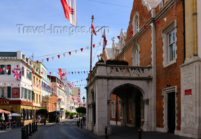 gibraltar80: Gibraltar: residence of the Governor of Gibraltar, the Convent - view along Main Street, from Convent Place - photo by M.Torres - (c) Travel-Images.com - Stock Photography agency - Image Bank