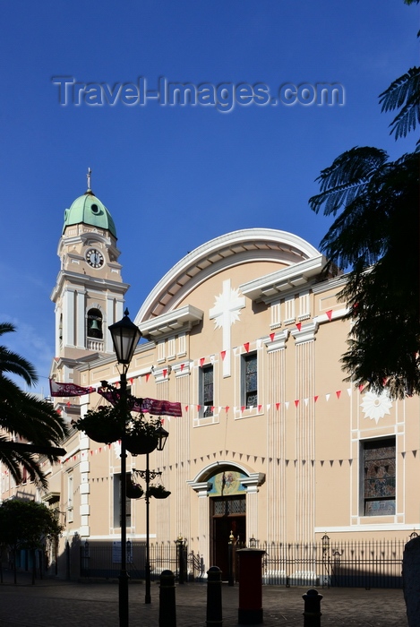 gibraltar89: Gibraltar: Cathedral of Saint Mary the Crowned - facade and bell tower seen from Main Street - Roman Catholic Diocese of Gibraltar - photo by M.Torres - (c) Travel-Images.com - Stock Photography agency - Image Bank
