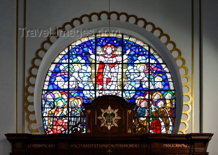 gibraltar92: Gibraltar: Cathedral of the Holy Trinity, Church of England - stained glass window behind the altar - photo by M.Torres - (c) Travel-Images.com - Stock Photography agency - Image Bank