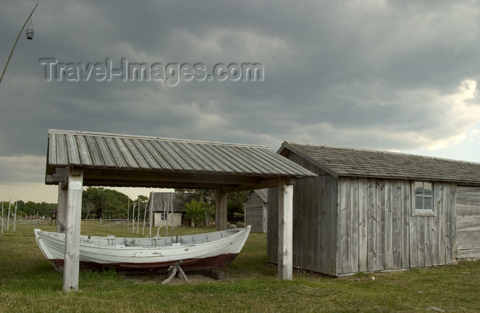 gotland15: Sweden - Gotland island / Gotlands län - Fårö island: boat shed on a fishing village - photo by C.Schmidt - (c) Travel-Images.com - Stock Photography agency - Image Bank