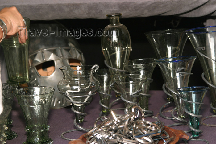 gotland28: Sweden - Gotland island / Gotlands län - Visby: antique Viking design - glassware - photo by C.Schmidt - (c) Travel-Images.com - Stock Photography agency - Image Bank