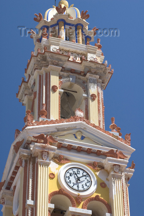 greece340: Greece, Dodecanese Islands, Symi island - Panormitis: Monastery of the Archangel Michael - the ornate bell tower - Dodecanese archipelago - photo by P.Hellander - (c) Travel-Images.com - Stock Photography agency - Image Bank