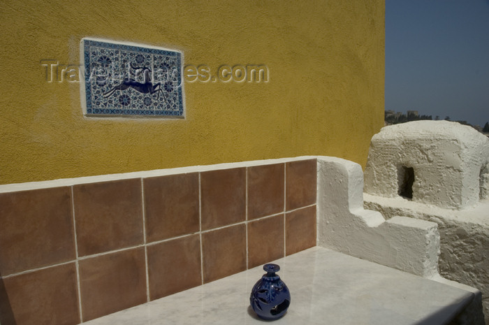 greece349: Greece, Dodecanese Islands, Rhodes: colourful tiels and walls in pension of the Old Town - (c) Travel-Images.com - Stock Photography agency - Image Bank