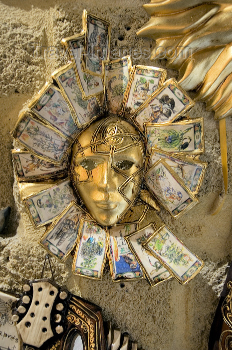 greece351: Greece, Dodecanese Islands, Rhodes: ornate mask ornament in shop in Old Town  (photo by P.Hellander) - (c) Travel-Images.com - Stock Photography agency - Image Bank