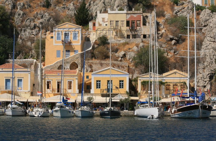 greece448: Greek islands - Dodecanes archipelago - Symi island - Symi town - yachts - photo by A.Stepanenko - (c) Travel-Images.com - Stock Photography agency - Image Bank