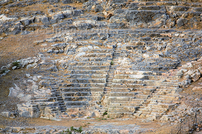 greece455: Greece - Rhodes island - Lindos - Acropolis - Amphitheatre - photo by A.Stepanenko - (c) Travel-Images.com - Stock Photography agency - Image Bank