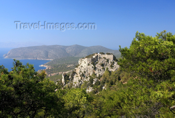 greece460: Greece - Rhodes island - Monolithos - castle and pine trees - photo by A.Stepanenko - (c) Travel-Images.com - Stock Photography agency - Image Bank