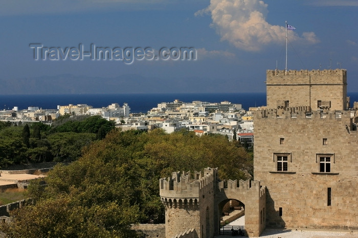 greece465: Greece - Rhodes island - Rhodes city - St George's Tower view of Grand Masters Palace - photo by A.Stepanenko - (c) Travel-Images.com - Stock Photography agency - Image Bank