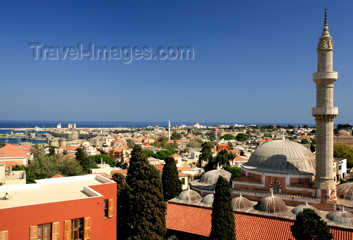 greece466: Greece - Rhodes island - Rhodes city - St George's Tower - view of Mosque of Suleiman - photo by A.Stepanenko - (c) Travel-Images.com - Stock Photography agency - Image Bank