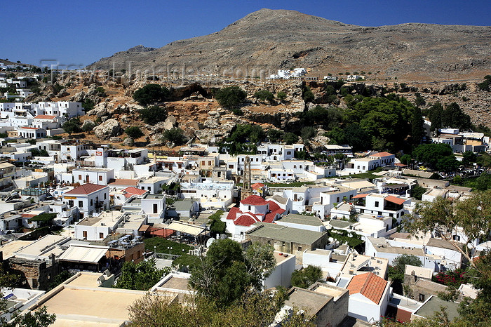 greece84: Greece - Rhodes island - Lindos - from above - dressed in white - photo by A.Stepanenko - (c) Travel-Images.com - Stock Photography agency - Image Bank