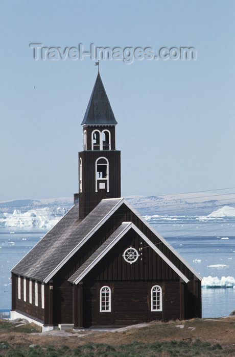 greenland62: Greenland - Ilulissat / Jakobshavn - the Zion church, built in 1782 - it was shifted in 1930 to this location, beforeit stood 50 m closer to the shore - photo by W.Allgower - (c) Travel-Images.com - Stock Photography agency - Image Bank