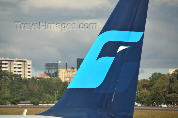 guatemala113: Ciudad de Guatemala / Guatemala city: airport - Mexicana logo on the tail of an Airbus A320-231 N369MX (cn 369) aircraft - photo by M.Torres - (c) Travel-Images.com - Stock Photography agency - Image Bank