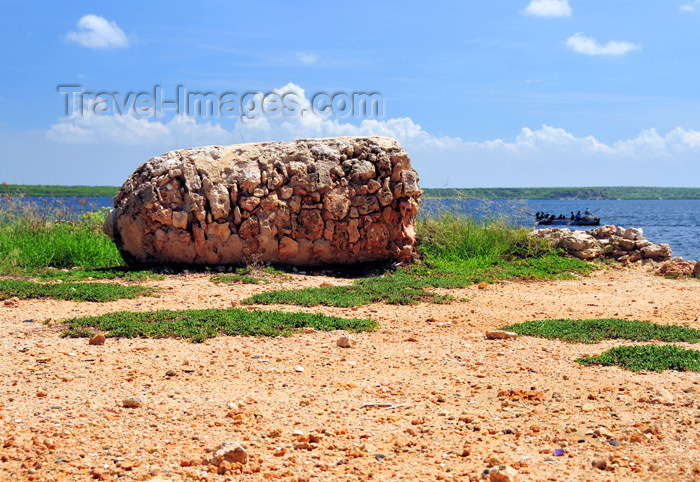 haiti94: Fort-Liberté, Nord-Est Department, Haiti: Fort Dauphin - collapsed guerite lies horizontally on the ground - photo by M.Torres - (c) Travel-Images.com - Stock Photography agency - Image Bank