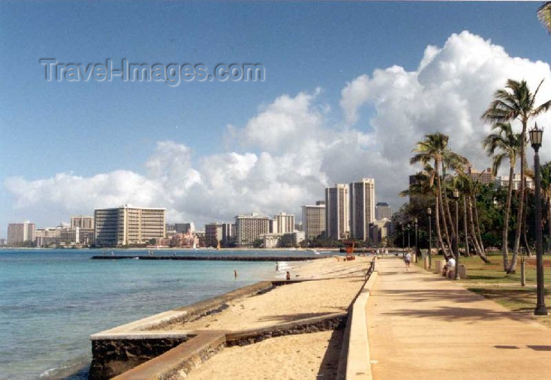 hawaii24: Oahu island: Waikiki beach - photo by P.Willis - (c) Travel-Images.com - Stock Photography agency - Image Bank