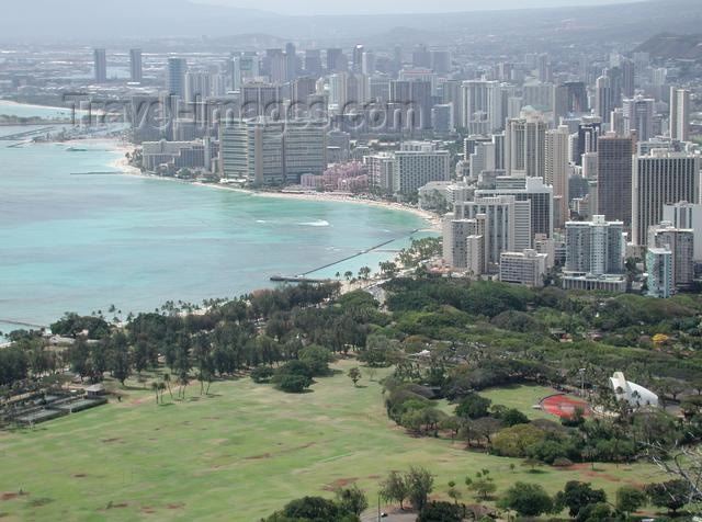 hawaii28: Hawaii - Oahu island - Honolulu: from Diamond head - photo by P.Soter - (c) Travel-Images.com - Stock Photography agency - Image Bank