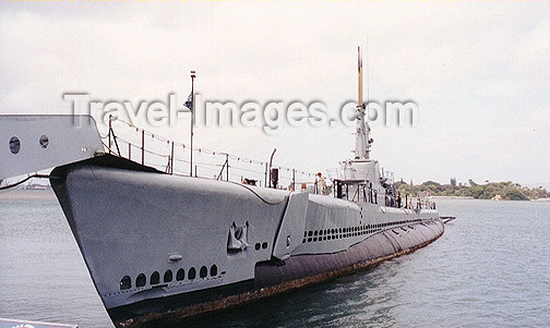 hawaii44: Oahu island - Pearl Harbor: USS Bowfin - US Navy WWII submarine - SS-287 - photo by G.Frysinger - (c) Travel-Images.com - Stock Photography agency - Image Bank