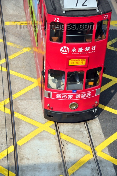 hong-kong21: Hong Kong: Des Voeux Road, double-decker tram - photo by M.Torres - (c) Travel-Images.com - Stock Photography agency - Image Bank
