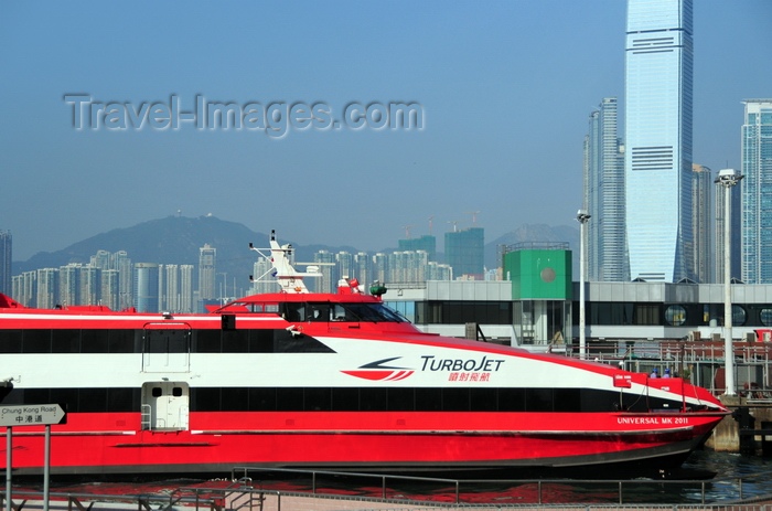 hong-kong6: Hong Kong: Macao Ferry Terminal - Turbojet, West Kowloon in the background - photo by M.Torres - (c) Travel-Images.com - Stock Photography agency - Image Bank
