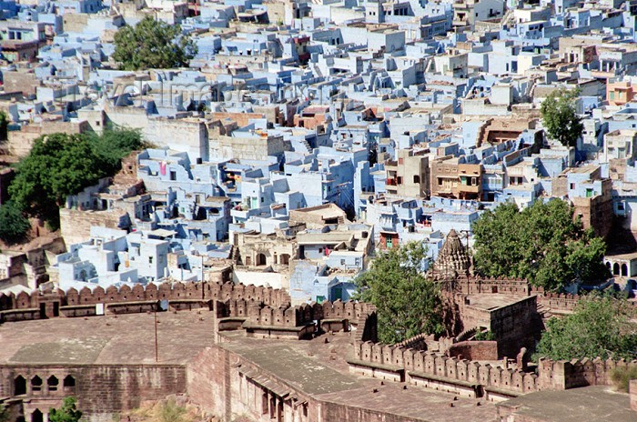india218: India - Jaisalmer: blue Ocean under the walls - photo by J.Kaman - (c) Travel-Images.com - Stock Photography agency - Image Bank