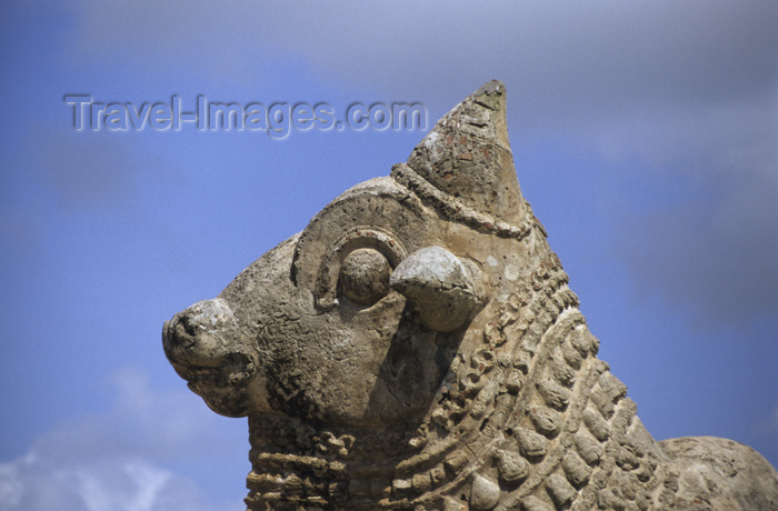 india271: India - Puram (Tamil Nadu): Nandi bull, the white bull which Shiva rides - religion - Hinduism - Hindu mythology - Itihasa - photo by W.Allgöwer - (c) Travel-Images.com - Stock Photography agency - Image Bank