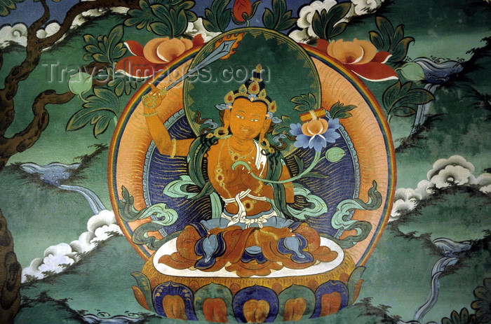 india321: India - Ladakh - Jammu and Kashmir: wisdom Bodhisattva - Manjushri  with the sword of cognition - being dedicated to assisting sentient beings in achieving complete Buddhahood - photo by W.Allgöwer - (c) Travel-Images.com - Stock Photography agency - Image Bank