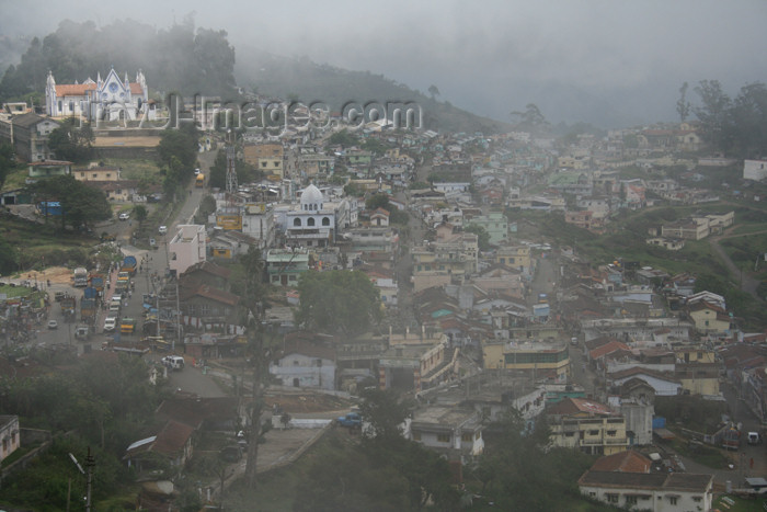 india399: India - Sooty Ooty / Ootacamund /  Udagamandalam (TN): town from above, covered in mist - photo by M.Wright - (c) Travel-Images.com - Stock Photography agency - Image Bank