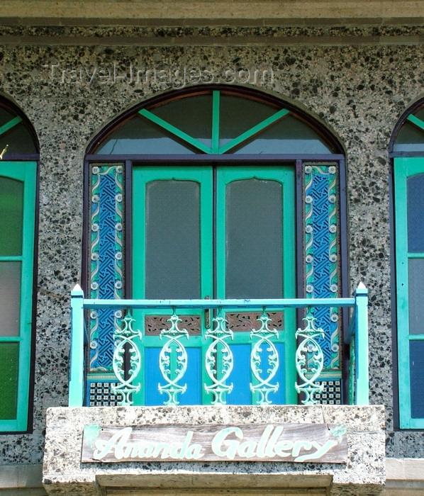 indonesia125: Seminyak, Bali, Indonesia: ornate window and balcony - main street - photo by D.Jackson - (c) Travel-Images.com - Stock Photography agency - Image Bank