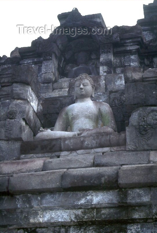 indonesia17: Java - Borobudur: Buddha - photo by M.Sturges - (c) Travel-Images.com - Stock Photography agency - Image Bank