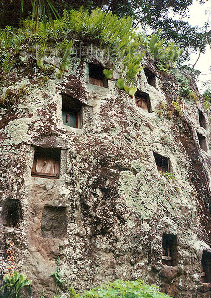 indonesia66: Sulawesi / Celebes island: Toraja tombs cut into the rock - photo by G.Frysinger - (c) Travel-Images.com - Stock Photography agency - Image Bank